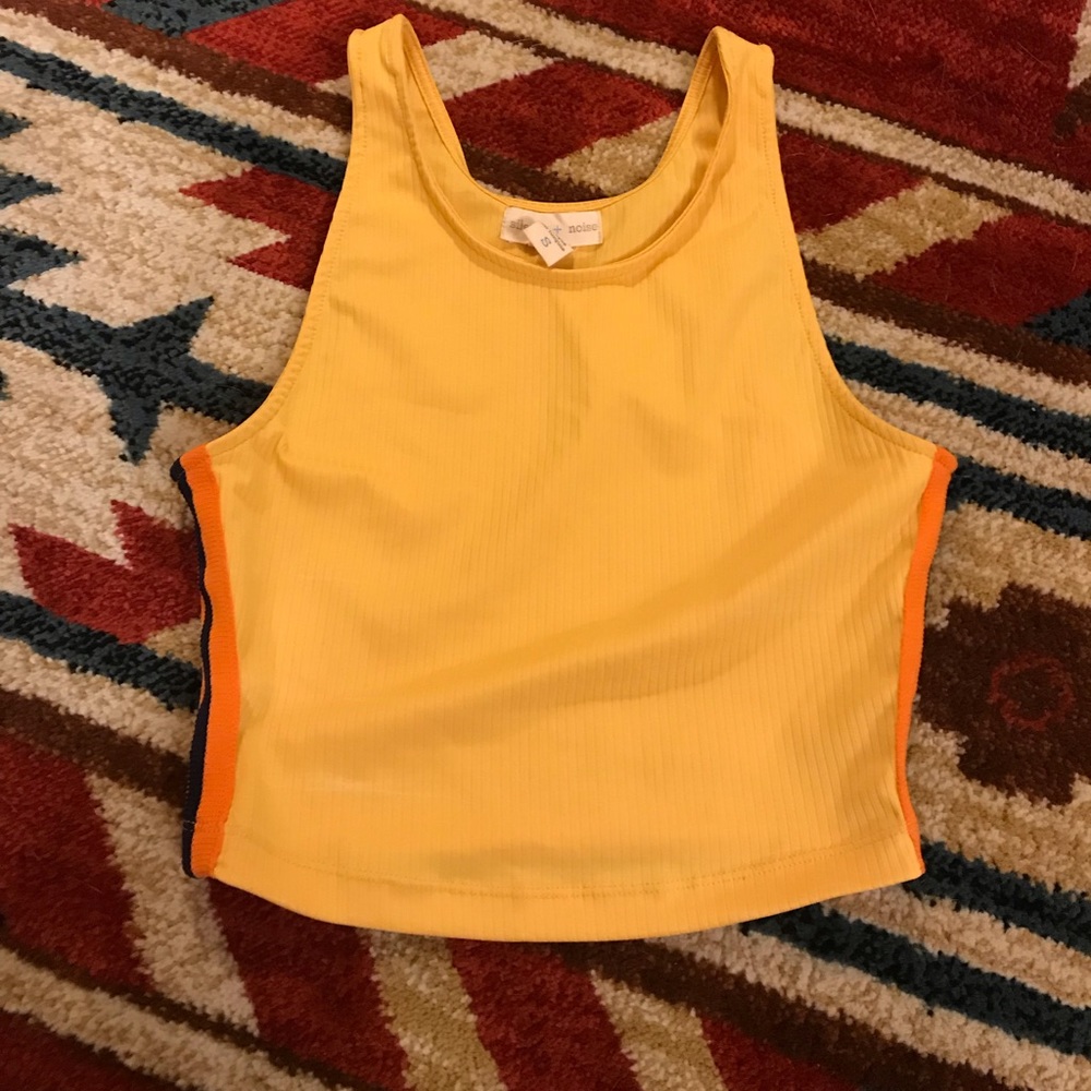 Silence & Noise yellow cropped tank top